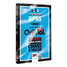 Yargı Yayınları 2026 KPSS Lise Önlisans Türkçe Orijinal 2010-2024 Konu Konu Çıkmış Sorular