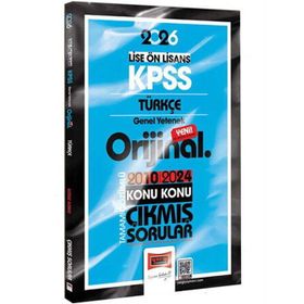 Yargı Yayınları 2026 KPSS Lise Önlisans Türkçe Orijinal 2010-2024 Konu Konu Çıkmış Sorular