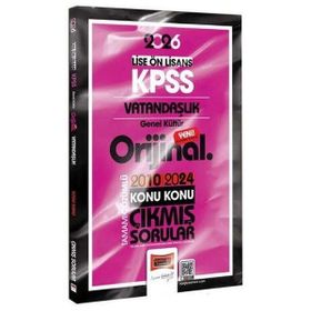 Yargı Yayınları 2026 KPSS Lise Önlisans Vatandaşlık Orijinal 2010-2024 Konu Konu Çıkmış Sorular
