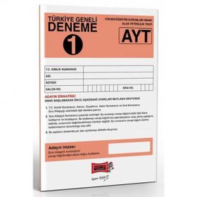 Yargı Yayınları AYT Türkiye Geneli Deneme Sınavı 1