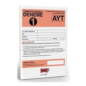 Yargı Yayınları AYT Türkiye Geneli Deneme Sınavı 1