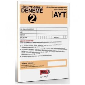 Yargı Yayınları AYT Türkiye Geneli Deneme Sınavı 2