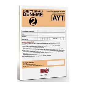 Yargı Yayınları AYT Türkiye Geneli Deneme Sınavı 2