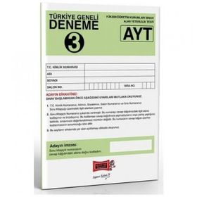 Yargı Yayınları AYT Türkiye Geneli Deneme Sınavı 3