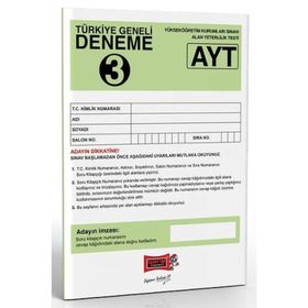 Yargı Yayınları AYT Türkiye Geneli Deneme Sınavı 3