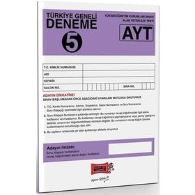 Yargı Yayınları AYT Türkiye Geneli Deneme Sınavı 5