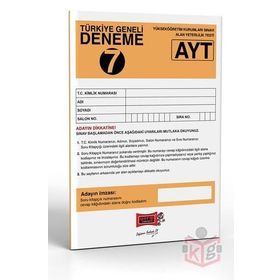 Yargı Yayınları AYT Türkiye Geneli Deneme Sınavı 7