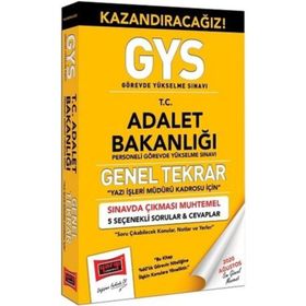 Yargı Yayınları GYS Adalet Bakanlığı Yazı İşleri Kadrosu İçin Genel Tekrar
