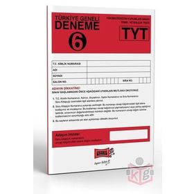 Yargı Yayınları TYT Türkiye Geneli Deneme Sınavı 6