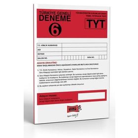 Yargı Yayınları TYT Türkiye Geneli Deneme Sınavı 6