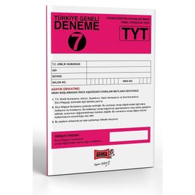 Yargı Yayınları TYT Türkiye Geneli Deneme Sınavı 7