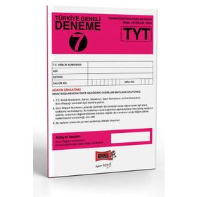 Yargı Yayınları TYT Türkiye Geneli Deneme Sınavı 7