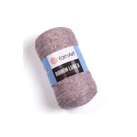 Yarnart 727 Ribbon Lurex Simli Aksesuar Gri Bakır El Örgü İpi