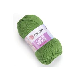 Yarnart 759 Flowers Unicolor Yeşil El Örgü İpi