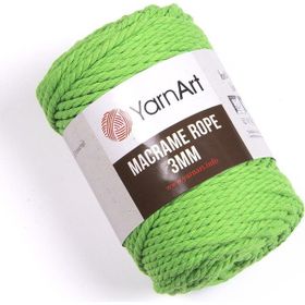 Yarnart 802 Macrame Rope 3 mm Makrome Yeşil El Örgü İpi