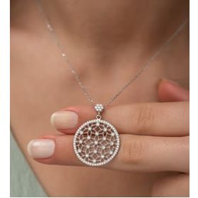 Yaşam Çiçeği Gümüş Kolye