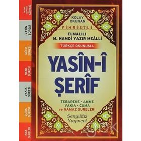 Yasin-i Şerif Fihristli, Mealli ve Türkçe Okunuşlu, Çanta Boy, Şamua - Elmalılı Muhammed Hamdi Yazır