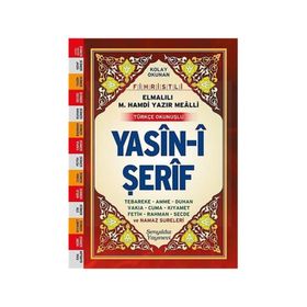 Yasin-i Şerif Fihristli, Mealli ve Türkçe Okunuşlu, Çanta Boy, Şamua - Elmalılı Muhammed Hamdi Yazır