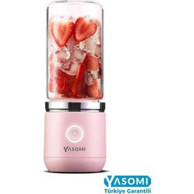 Yasomi Taşınabilir Kablosuz Smoothie Şarjlı Cam El Blenderi