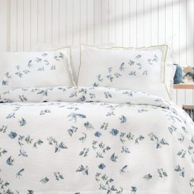 Yataş Bedding Betta Mavi Çift Kişilik Pike Takımı