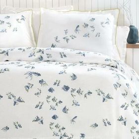 Yataş Bedding Betta Mavi Çift Kişilik Pike Takımı