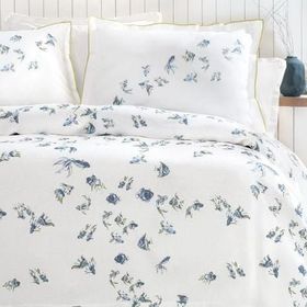 Yataş Bedding Betta Mavi Çift Kişilik Pike Takımı