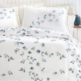Yataş Bedding Betta Mavi Çift Kişilik Pike Takımı