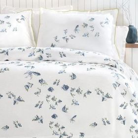 Yataş Bedding Betta Mavi Tek Kişilik Pike Takımı