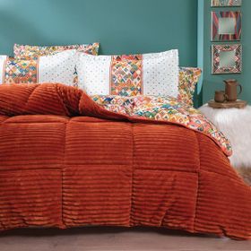 Yataş Bedding Çift Kişilik Diamond Turuncu Triola Set