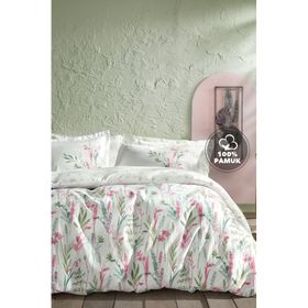 Yataş Bedding Hana Ranforce Pembe Çift Kişilik Nevresim Seti