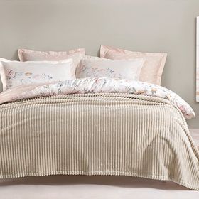 Yataş Bedding Holly Wellsoft Ekru Tek Kişilik Battaniye