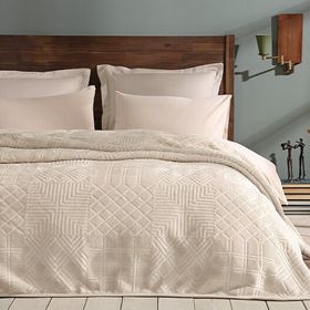 Yataş Bedding Nova Çift Kişilik Şampanya Battaniye