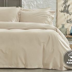 Yataş Bedding Plain Ranforce Bej Çift Kişilik Nevresim Takım