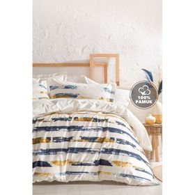 Yataş Bedding Stain Ranforce Bej Çift Kişilik Nevresim Seti