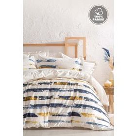 Yataş Bedding Stain Ranforce Bej Çift Kişilik Nevresim Seti
