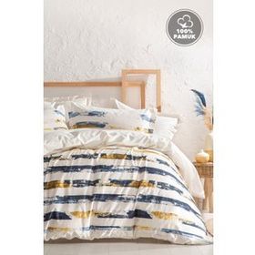 Yataş Bedding Stain Ranforce Bej Çift Kişilik Nevresim Takımı