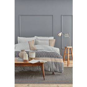 Yataş Bedding Taren Ranforce Gri Tek Kişilik Nevresim Takımı