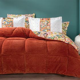 Yataş Bedding Tek Kişilik Diamond Turuncu Triola Set