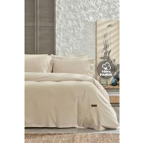 Yataş Plain 240 x 220 cm Ranforce Bej Battal Boy Nevresim Takımı