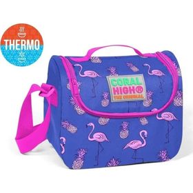 Yaygan Coral High Mor Flamingo Desenli Termoslu Beslenme Çantası