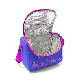 Yaygan Coral High Mor Flamingo Desenli Termoslu Beslenme Çantası