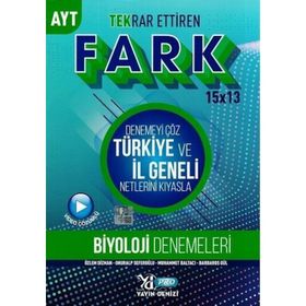Yayın Denizi AYT Biyoloji Fark 15 x 13 Tekrar Ettiren Denemeleri
