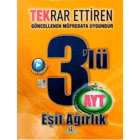 Yayın Denizi Yayınları AYT Eşit Ağırlık Tekrar Ettiren 3'lü Deneme