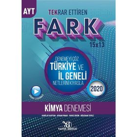 Yayın Denizi Yayınları AYT Kimya Fark Tek Serisi 15x13 Denemesi