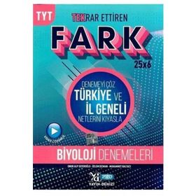 Yayın Denizi Yayınları TYT Biyoloji Fark 25x6 Tekrar Ettiren Denemeleri