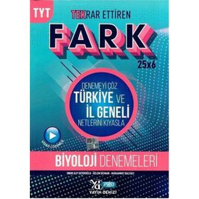 Yayın Denizi Yayınları TYT Biyoloji Fark 25x6 Tekrar Ettiren Denemeleri