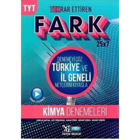 Yayın Denizi Yayınları TYT Kimya Fark 25x7 Tekrar Ettiren Denemeleri