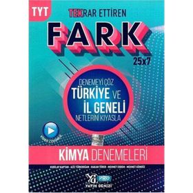 Yayın Denizi Yayınları TYT Kimya Fark 25x7 Tekrar Ettiren Denemeleri