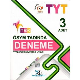 Yayın Denizi Yayınları Tyt Ösym Tadında 3 Tek Serisi Deneme