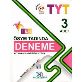 Yayın Denizi Yayınları Tyt Ösym Tadında 3 Tek Serisi Deneme